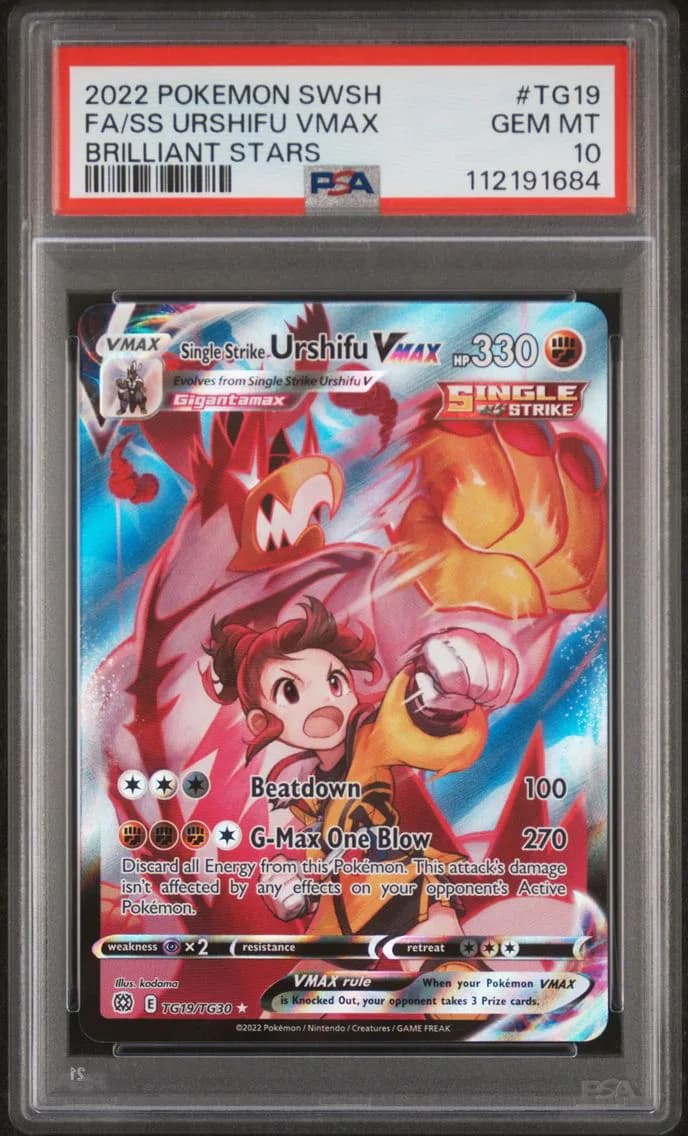 Single Strike Urshifu VMAX, Sword & Shield Brilliant Stars, PSA 10