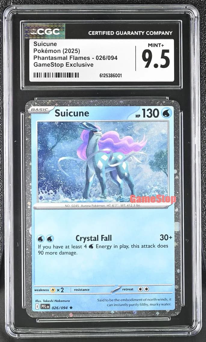 Suicune, Phantasmal Flames, CGC 9.5