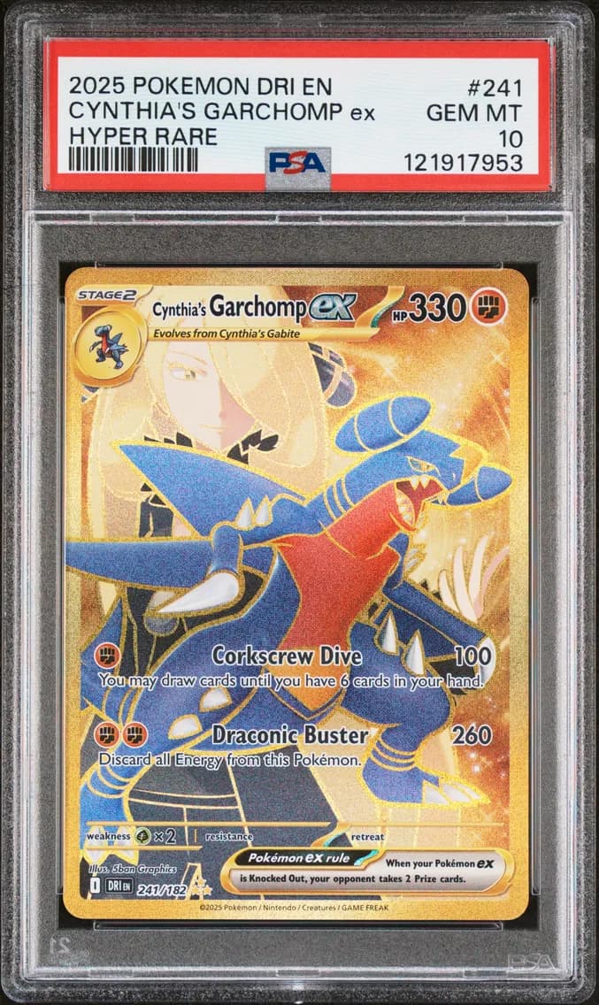 Cynthia's Garchomp EX, Destined Rivals, PSA 10