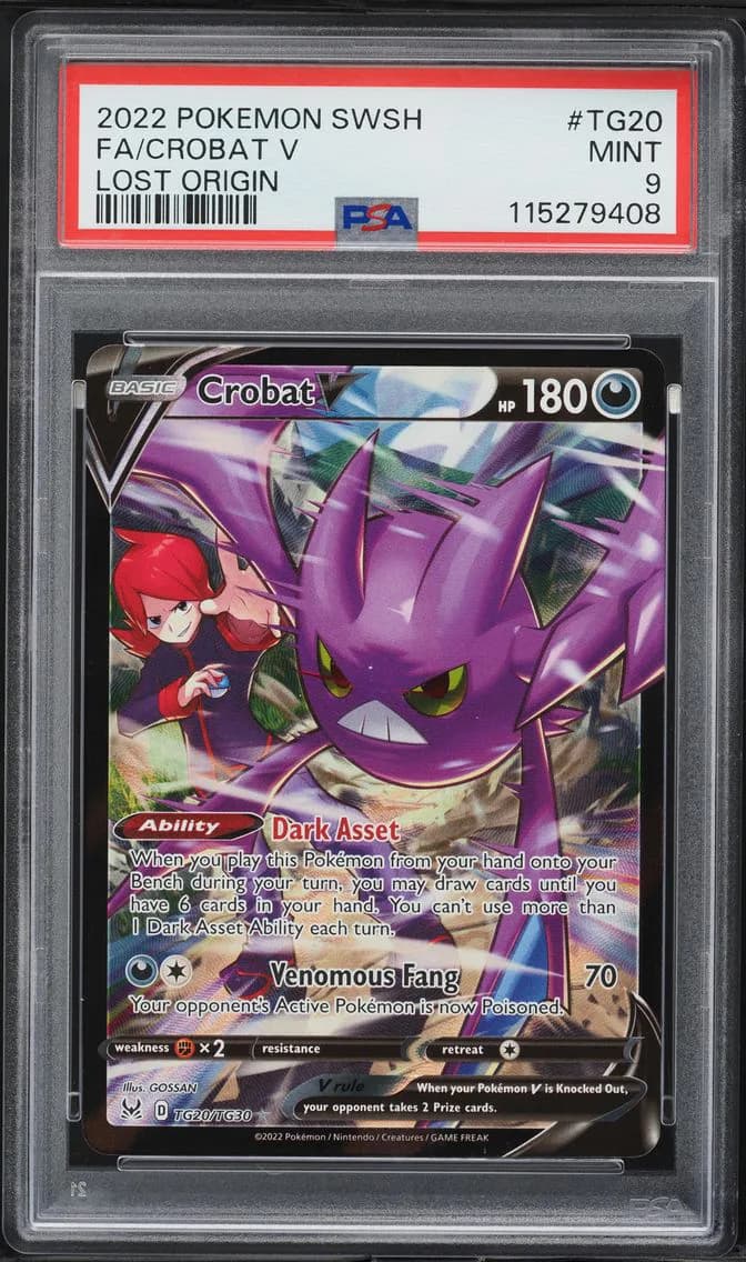 Crobat V, Sword & Shield Lost Origin, PSA 9