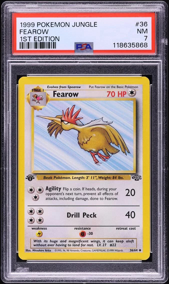 Fearow 1st Edition, Jungle, PSA 7