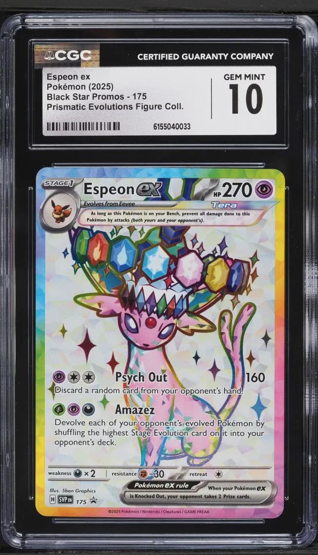 Espeon ex, Black Star Promos - Scarlet & Violet SVP EN, CGC 10