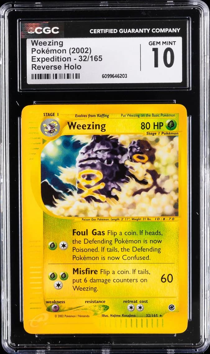 Weezing-Reverse Foil, Expedition, CGC 10