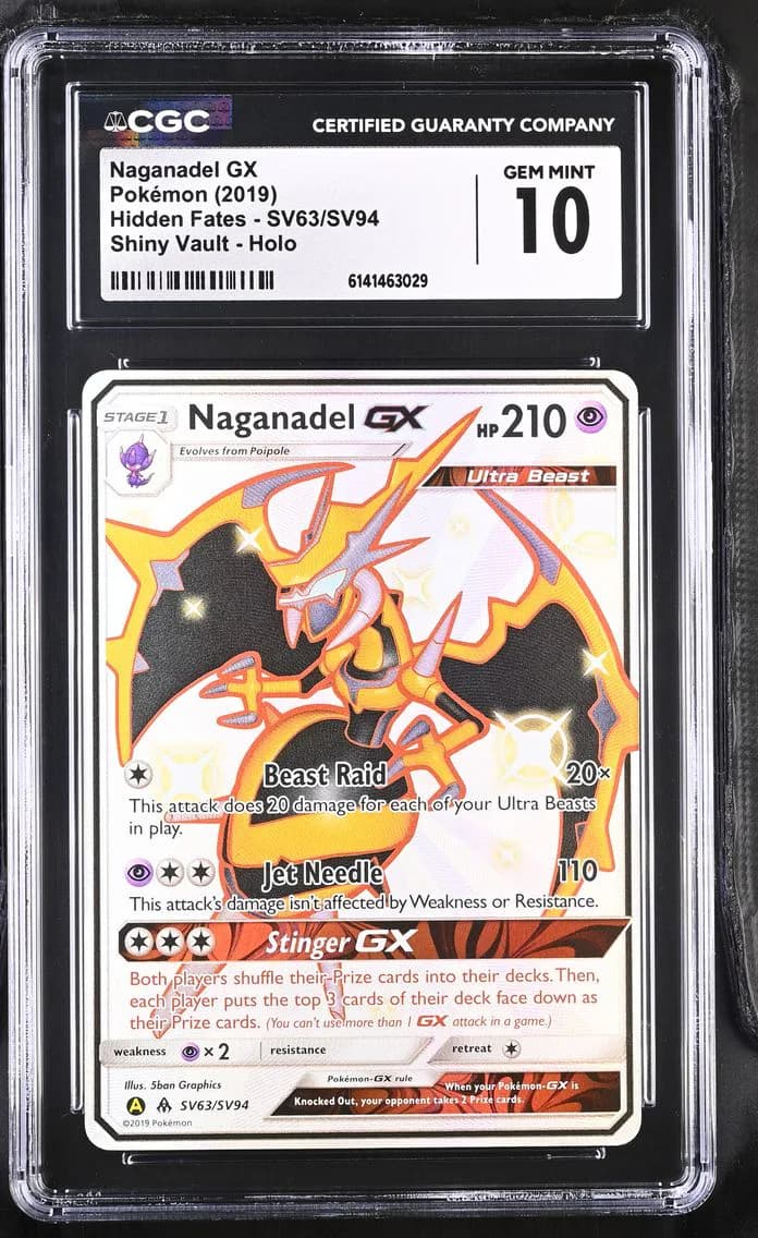 Naganadel GX, Hidden Fates, CGC 10