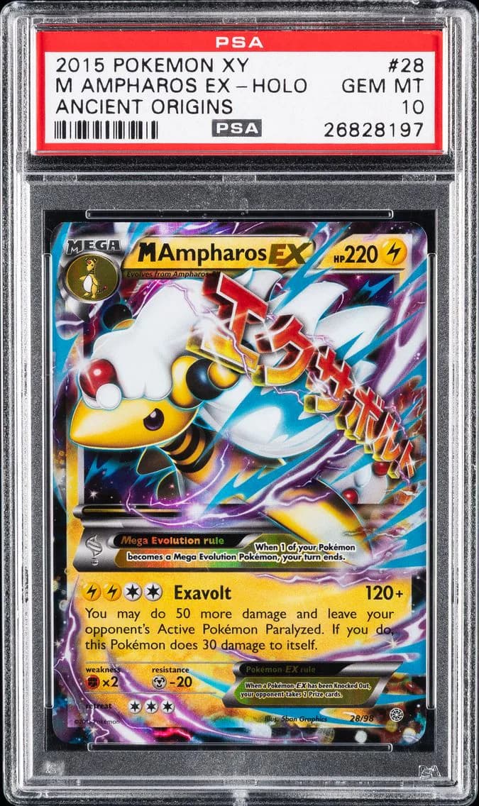 M Ampharos EX, XY Ancient Origins, PSA 10