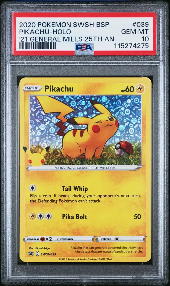Pikachu-Holo, Swsh Black Star Promo, PSA 10