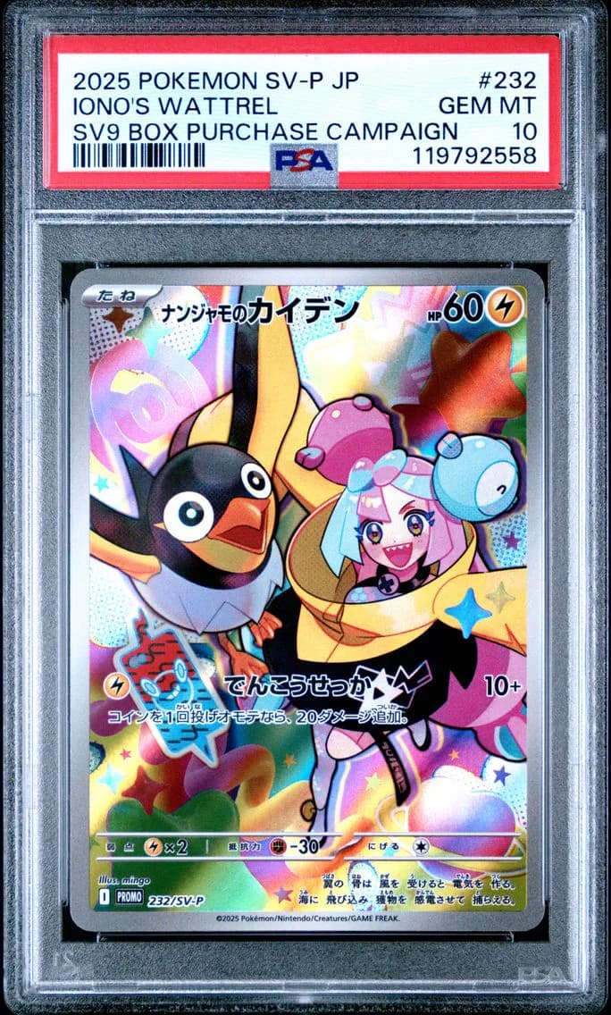 Iono's Wattrel, Japanese SV-P Promo, PSA 10