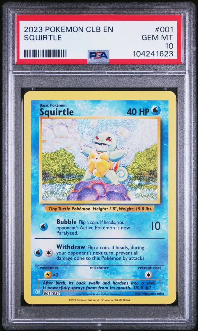 Squirtle, Clb-Trading Card Game Classic Blastoise & Suicune EX Deck, PSA 10