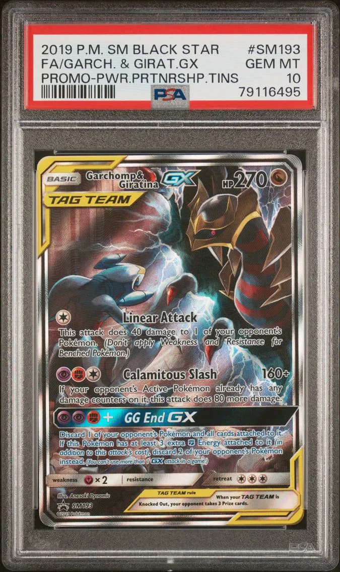 Garchomp & Giratina GX, SM Black Star Promo, PSA 10