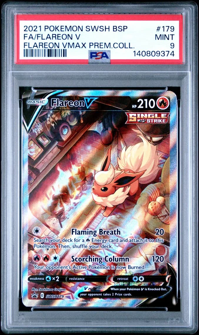 Flareon V, Swsh Black Star Promo, PSA 9