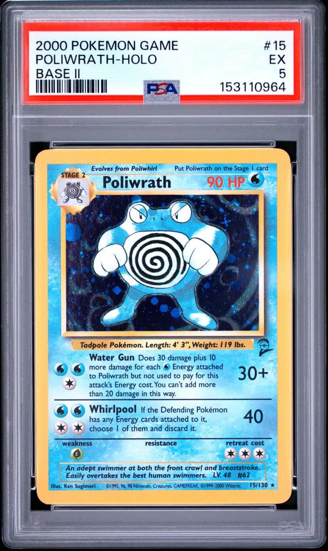 Poliwrath-Holo, Game Base II, PSA 5