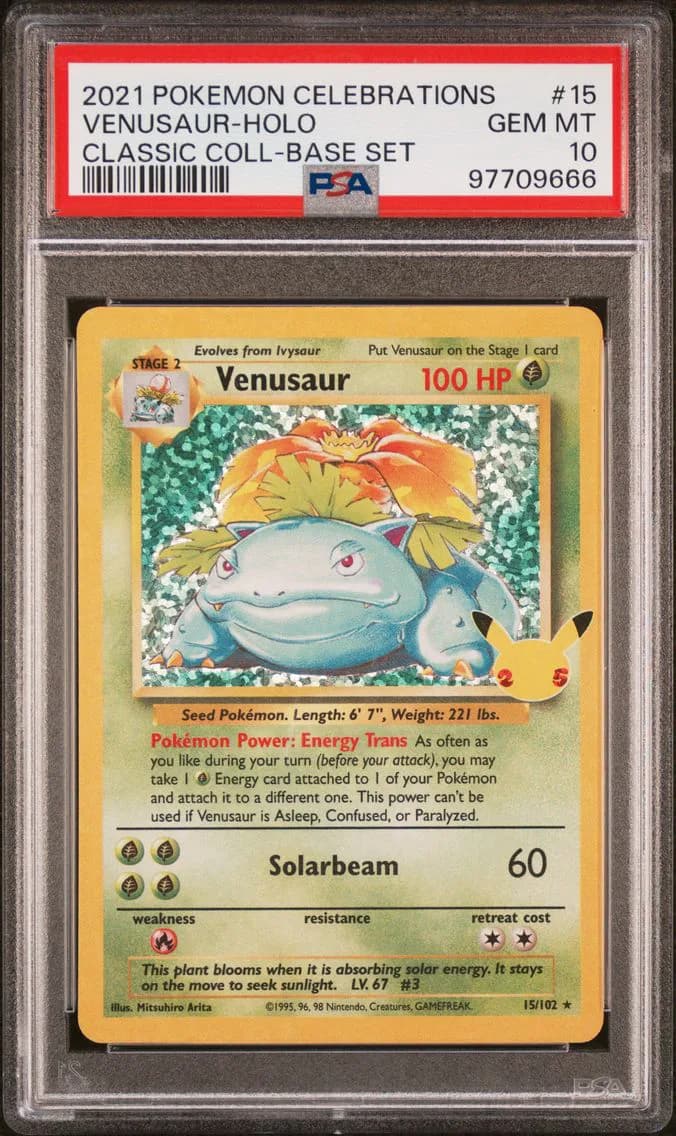 Venusaur-Holo, Celebrations Classic Collection, PSA 10