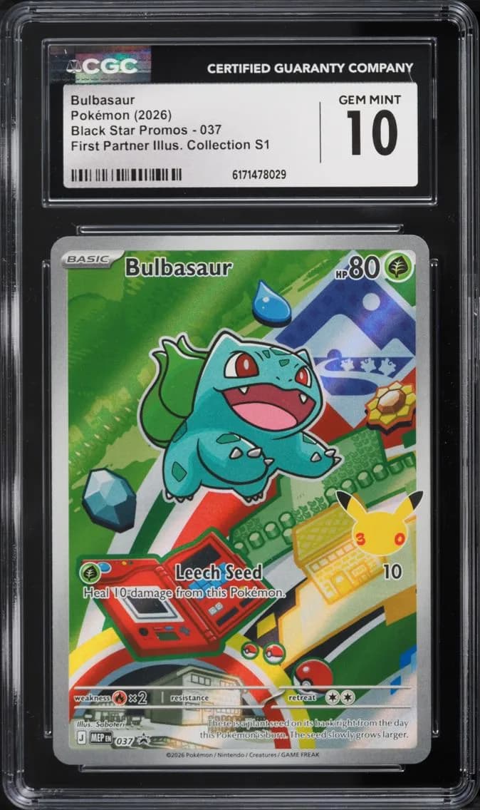 Bulbasaur, Black Star Promos - Mega Evolution MEP EN, CGC 10