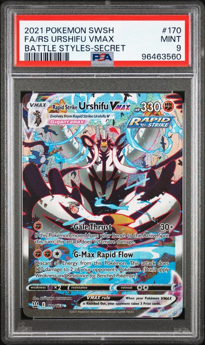 Rapid Strike Urshifu VMAX, Sword & Shield Battle Styles, PSA 9