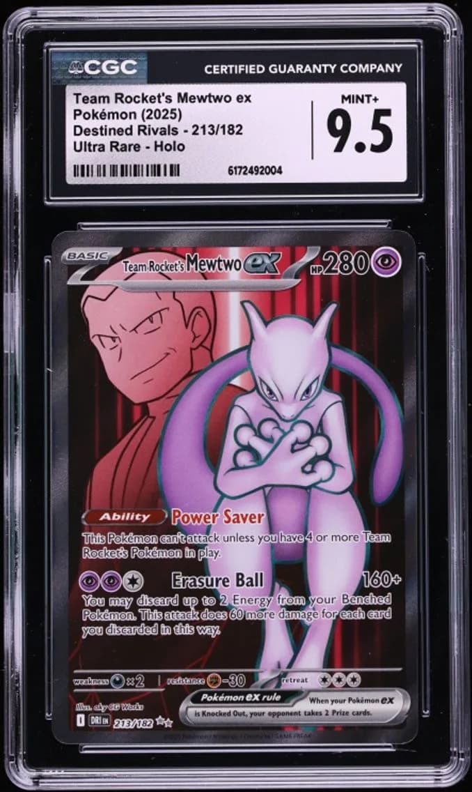 Team Rocket's Mewtwo ex, Destined Rivals, CGC 9.5
