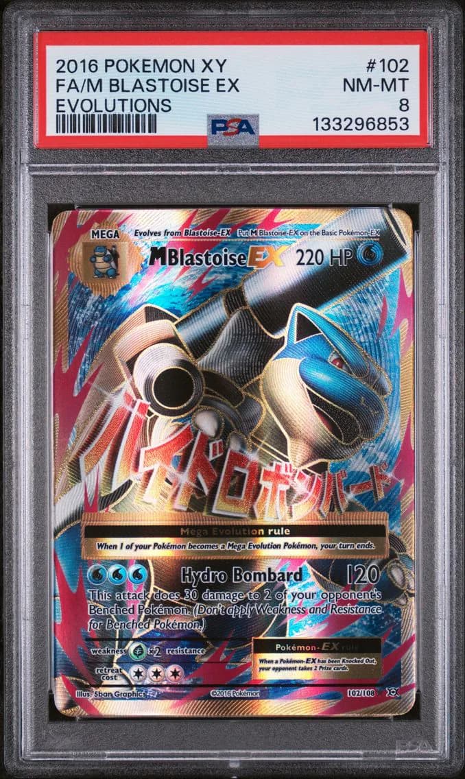 M Blastoise EX, XY Evolutions, PSA 8