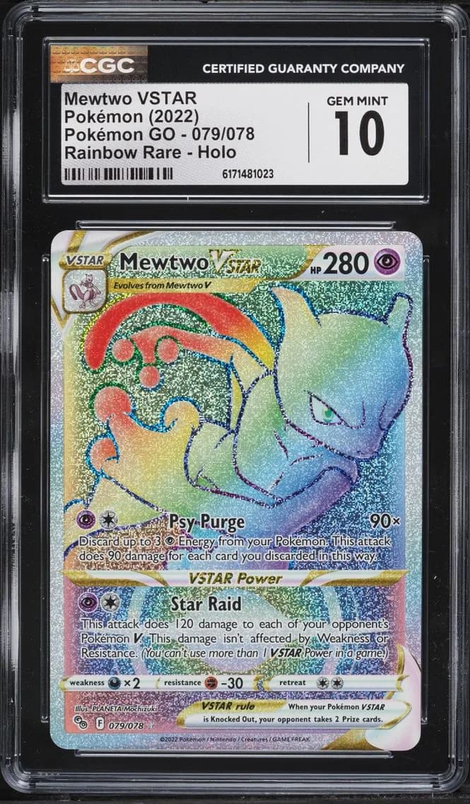 Mewtwo VSTAR, Pokémon GO, CGC 10