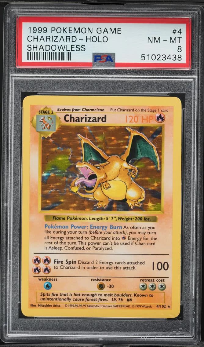 Charizard-Holo, Game, PSA 8