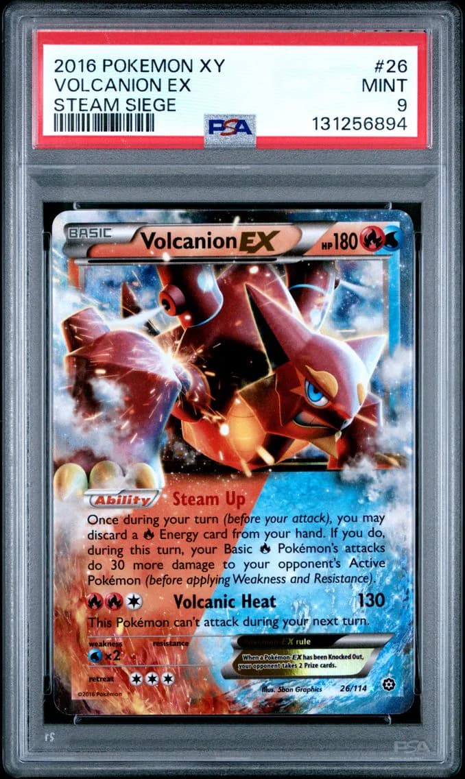 Volcanion EX, XY Steam Siege, PSA 9