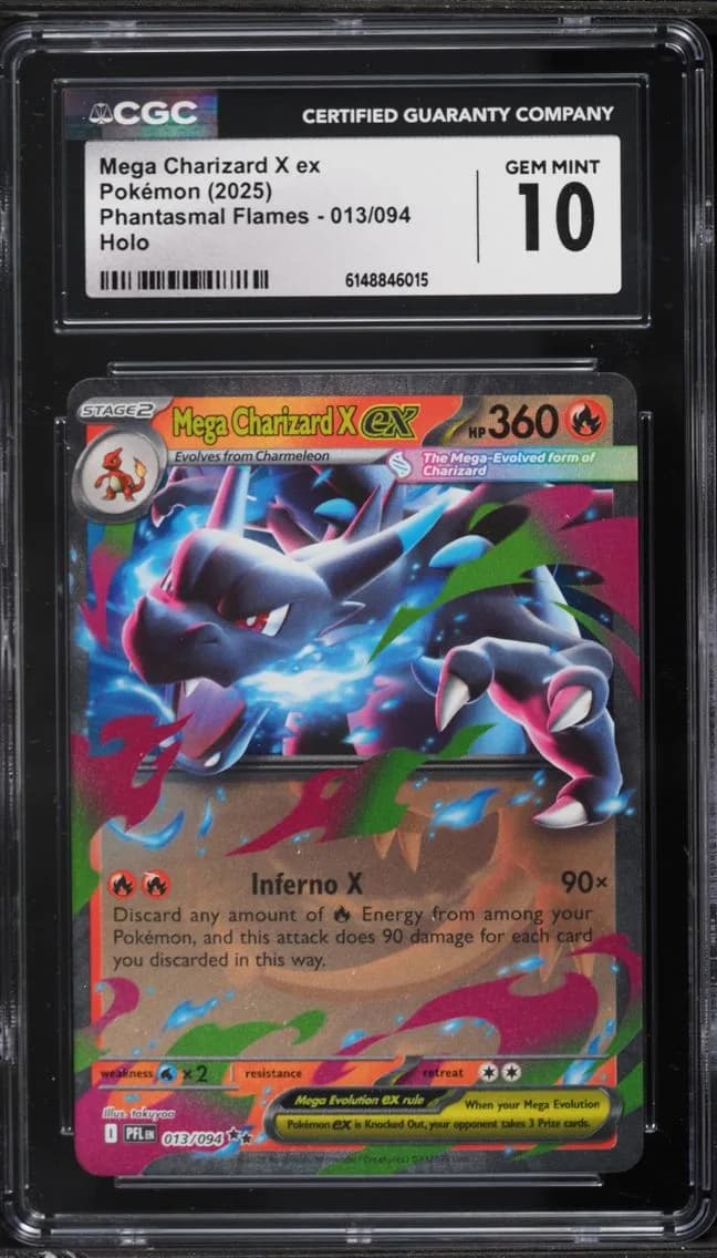 Mega Charizard X EX, Phantasmal Flames, CGC 10