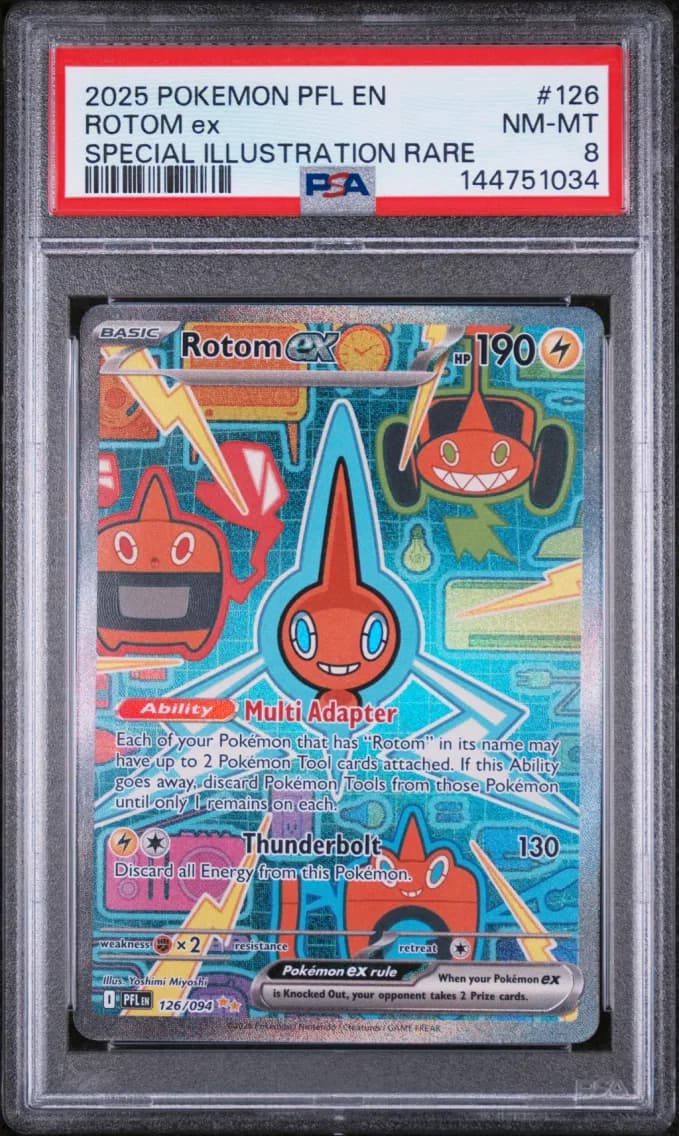 Rotom EX, Phantasmal Flames, PSA 8