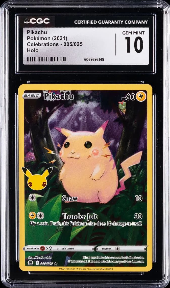 Pikachu, Celebrations, CGC 10