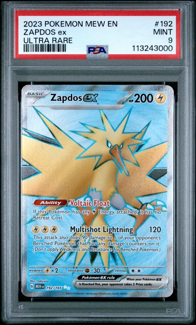 Zapdos EX, 151, PSA 9