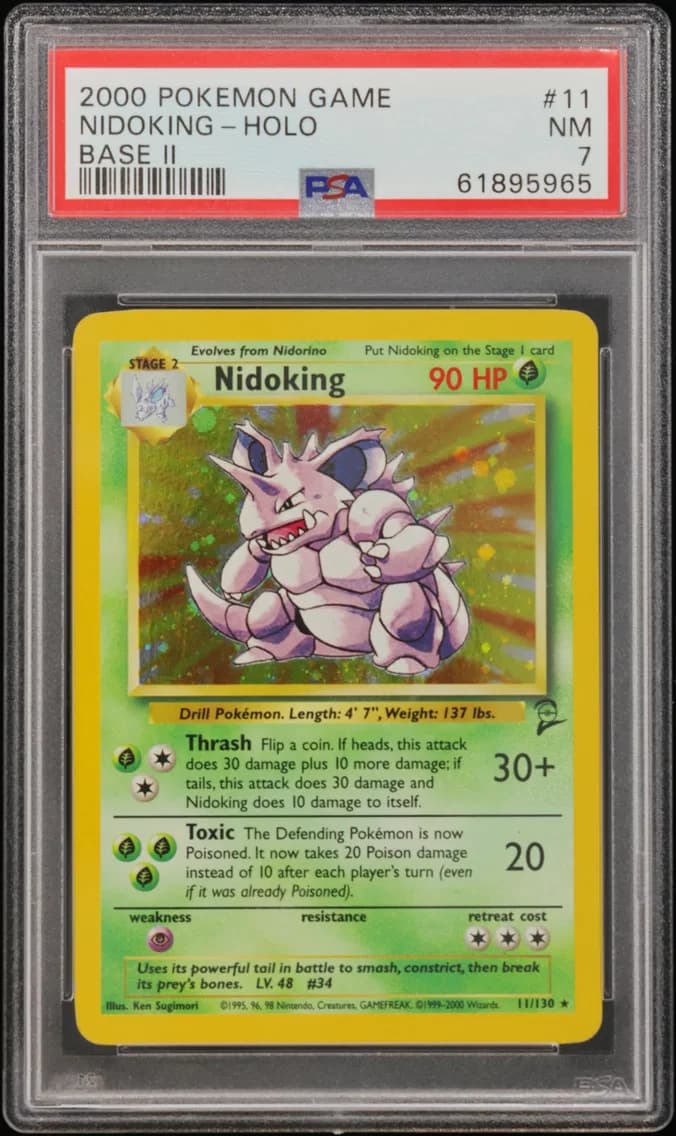 Nidoking-Holo, Game Base II, PSA 7