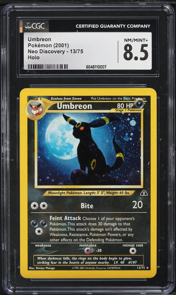Umbreon-Holo, Neo Discovery - Unlimited, CGC 8.5