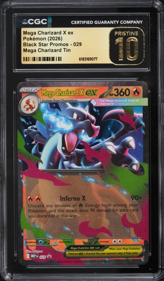 X EX, Black Star Promos - Mega Evolution MEP EN, CGC 10