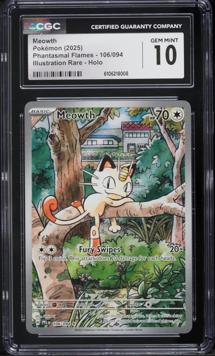 Meowth, Phantasmal Flames, CGC 10