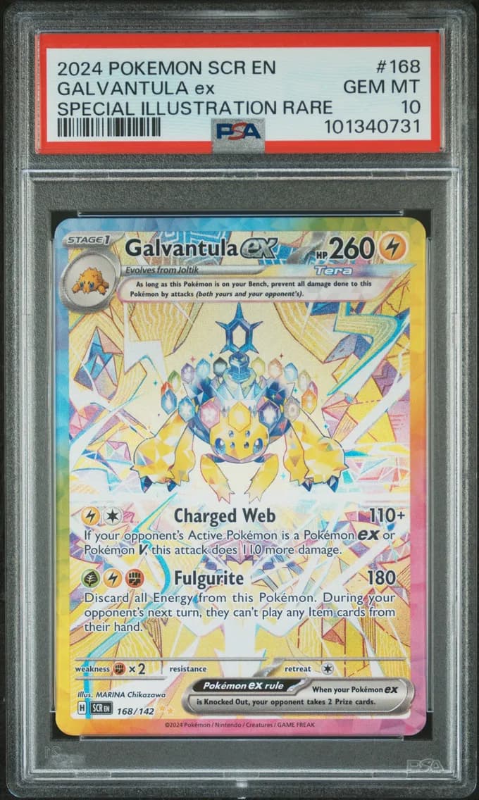 Galvantula EX, Stellar Crown, PSA 10