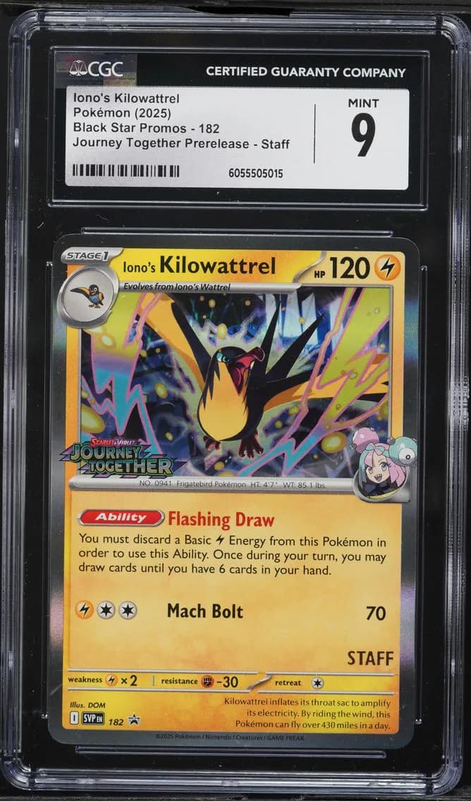 Iono's Kilowattrel, Black Star Promos - Scarlet & Violet SVP EN, CGC 9