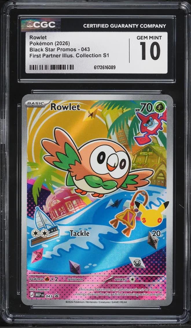 Rowlet, Black Star Promos - Mega Evolution MEP EN, CGC 10