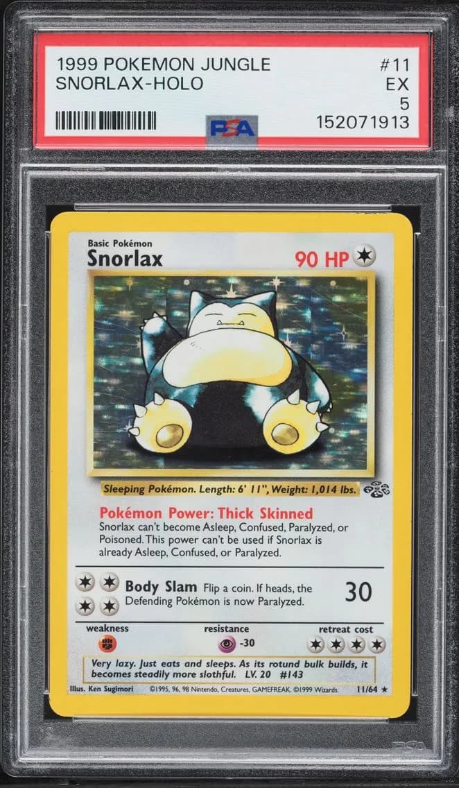 Snorlax, Jungle, PSA 5