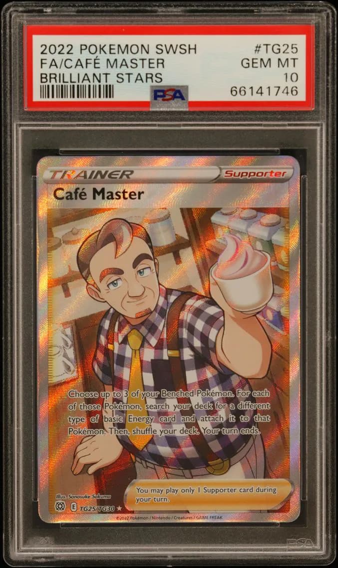 Cafe Master, Sword & Shield Brilliant Stars, PSA 10