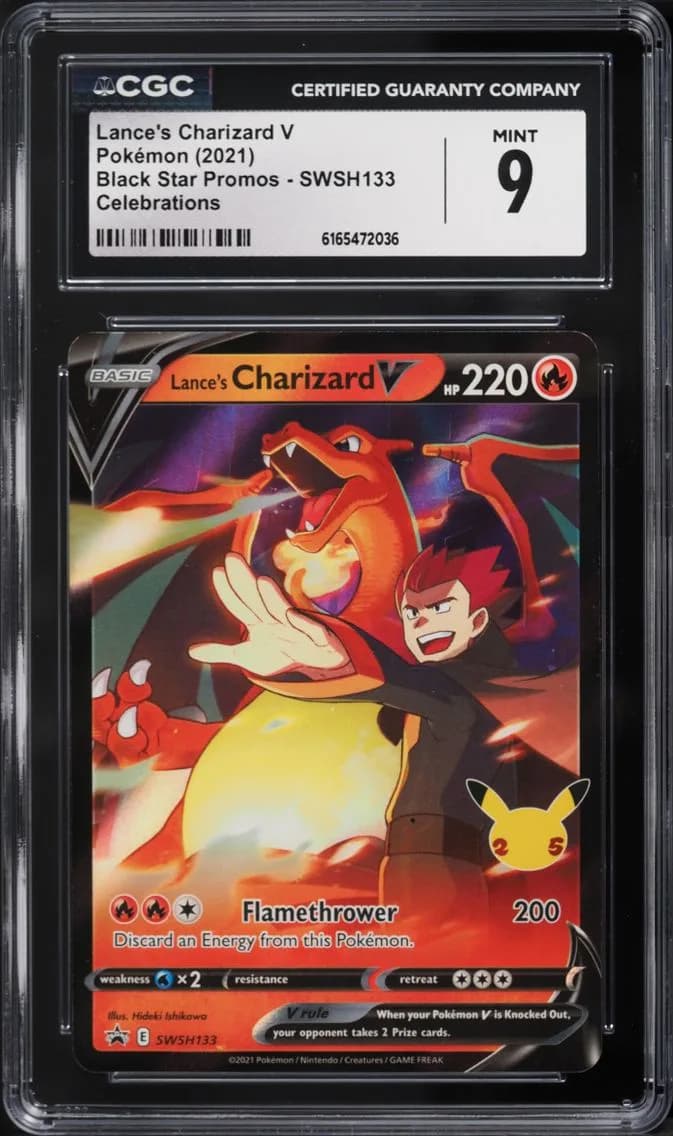 Lance's Charizard V, Black Star Promos - Sword & Shield, CGC 9