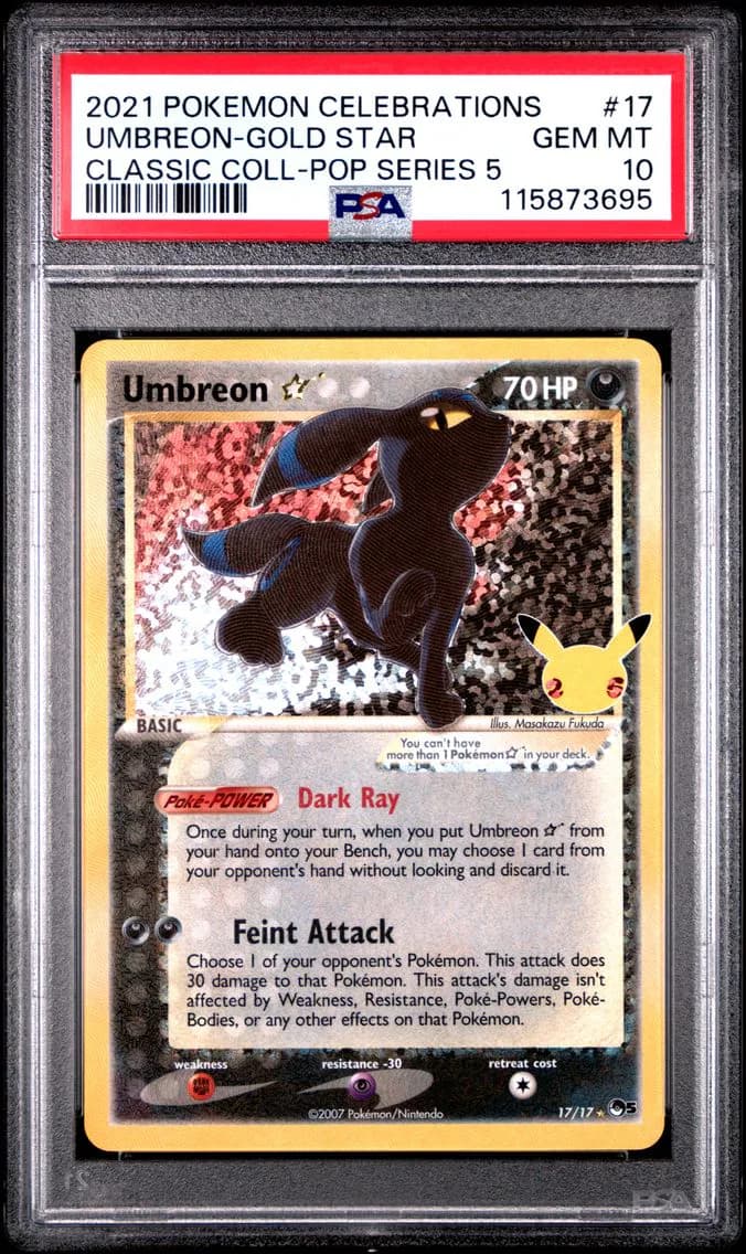 Umbreon-Gold Star, Celebrations Classic Collection, PSA 10
