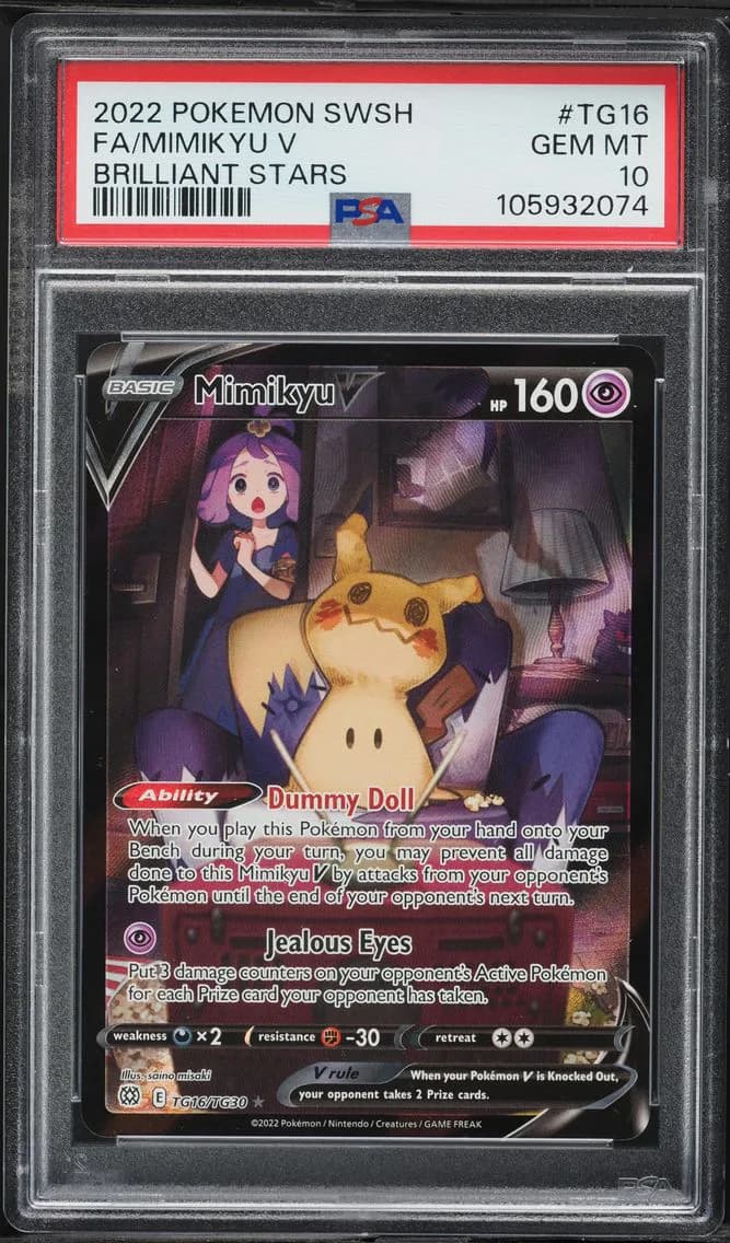 Mimikyu V, Sword & Shield Brilliant Stars, PSA 10
