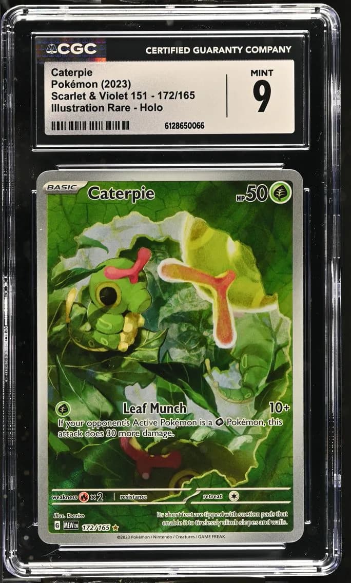 Caterpie, Scarlet & Violet 151, CGC 9
