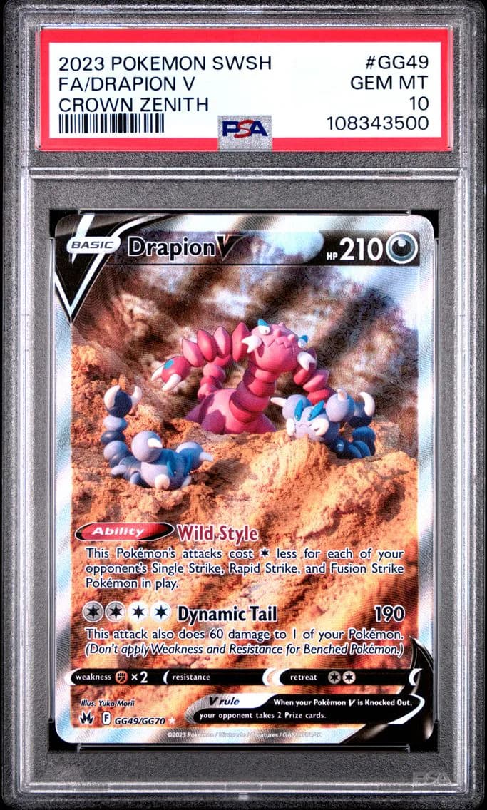 Drapion V, Sword and Shield Crown Zenith, PSA 10