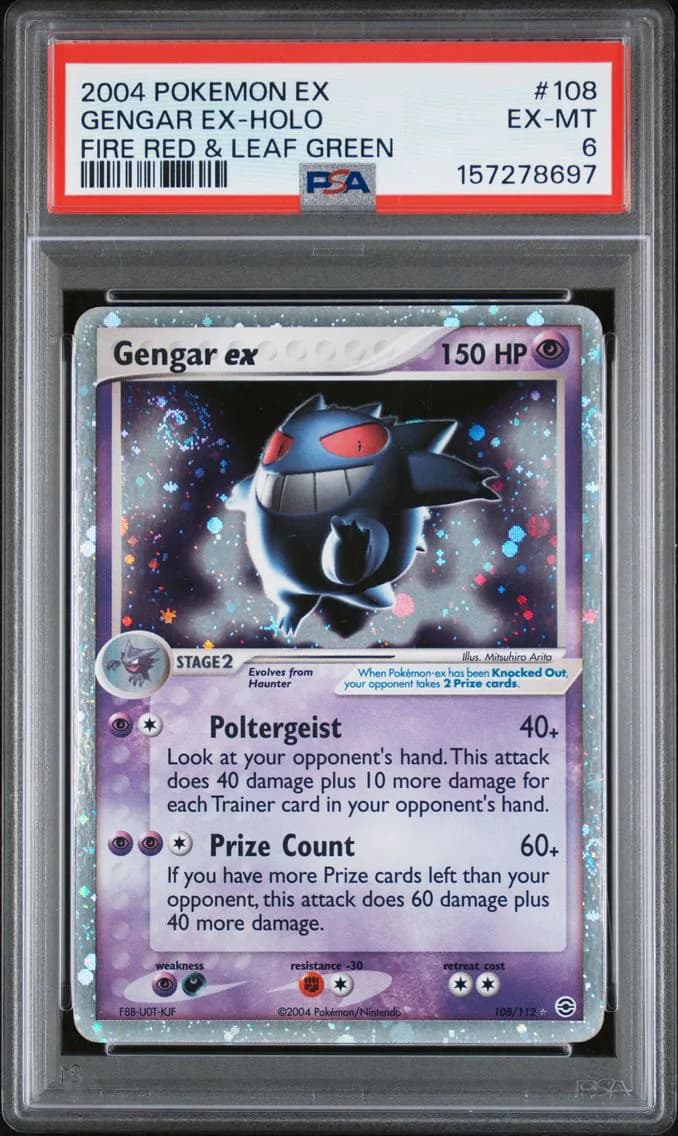 Gengar EX-Holo, EX Fire Red & Leaf Green, PSA 6