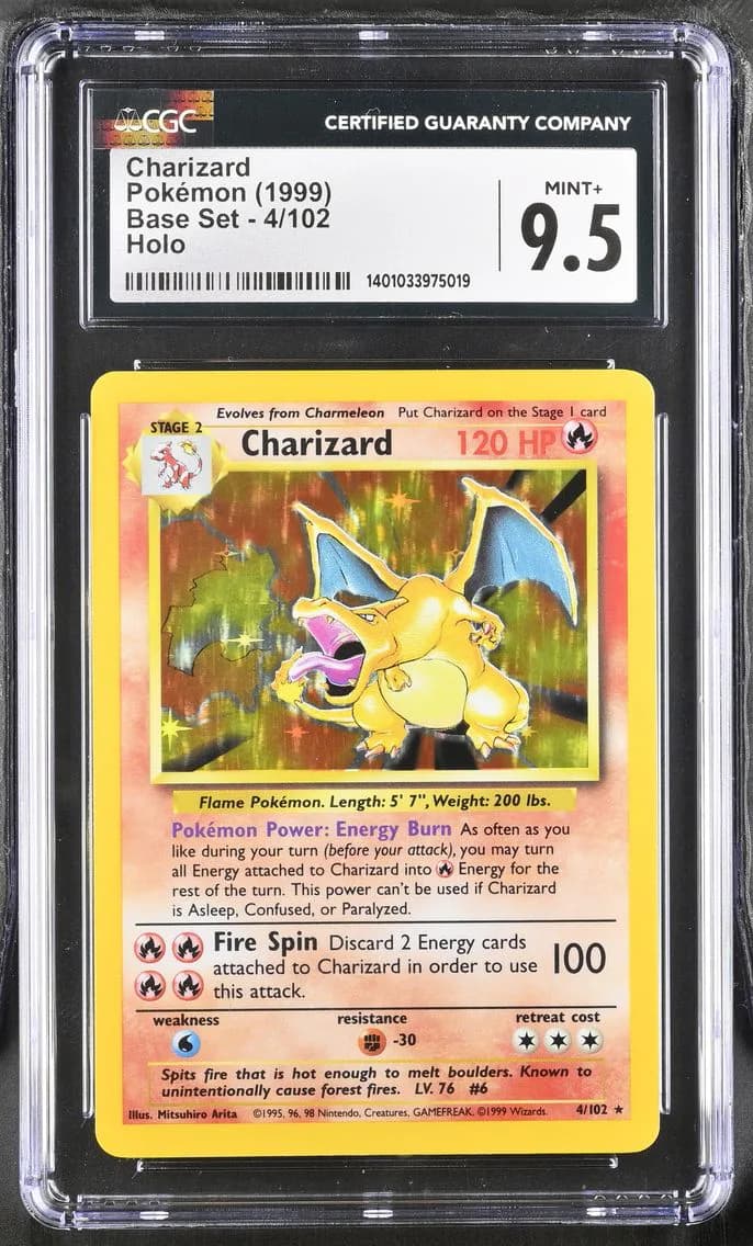 Charizard-Holo, Base Set - Unlimited, CGC 9.5