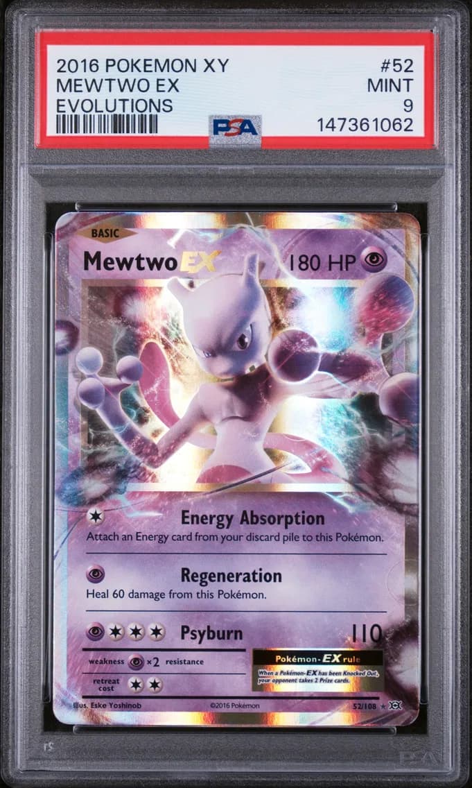 Mewtwo EX, XY Evolutions, PSA 9