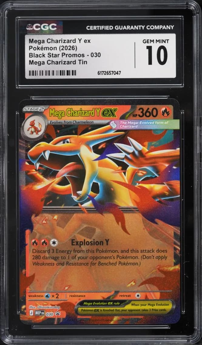 Y Ex, Black Star Promos - Mega Evolution MEP EN, CGC 10