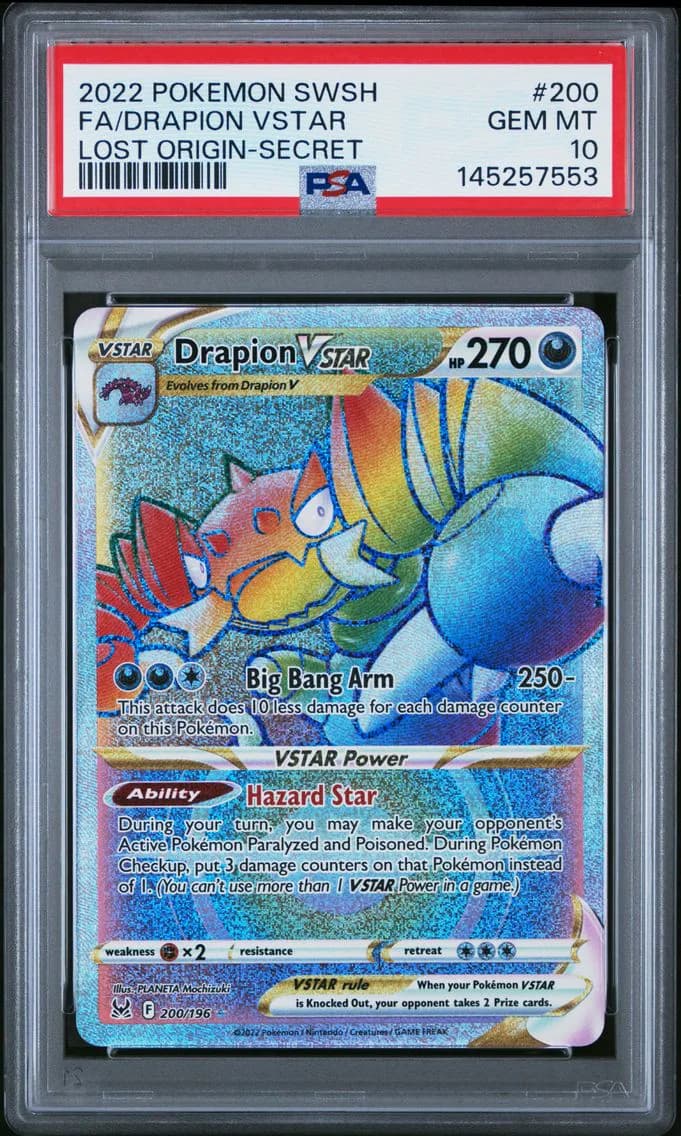 Drapion VSTAR, Sword & Shield Lost Origin, PSA 10