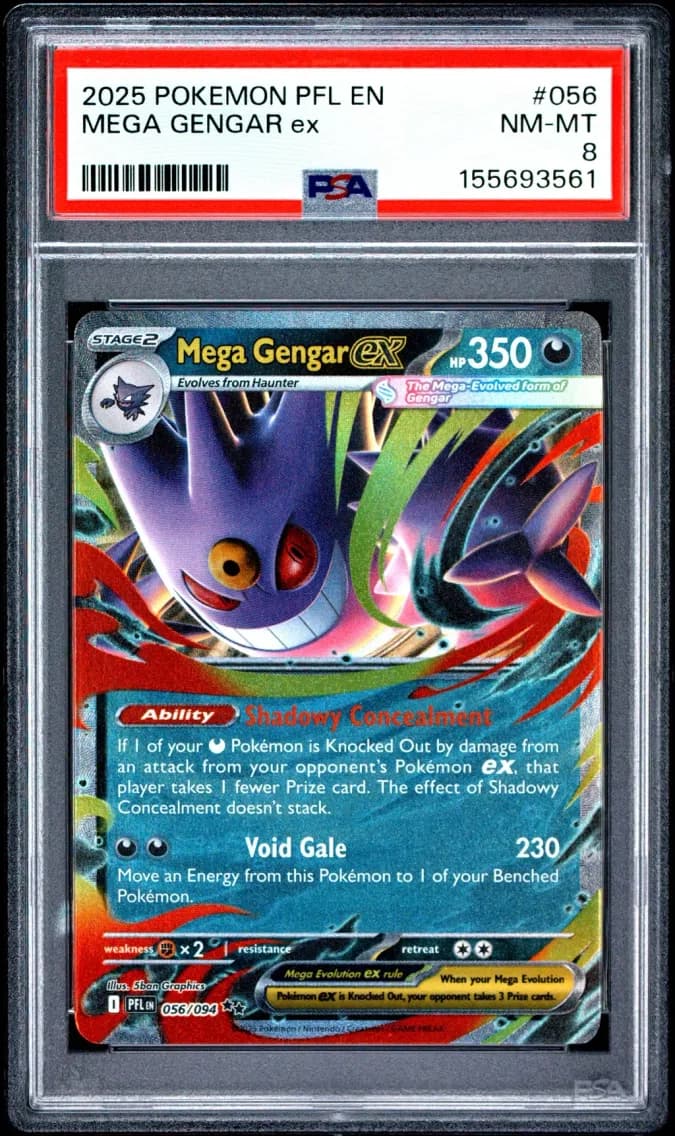 Mega Gengar EX, Phantasmal Flames, PSA 8