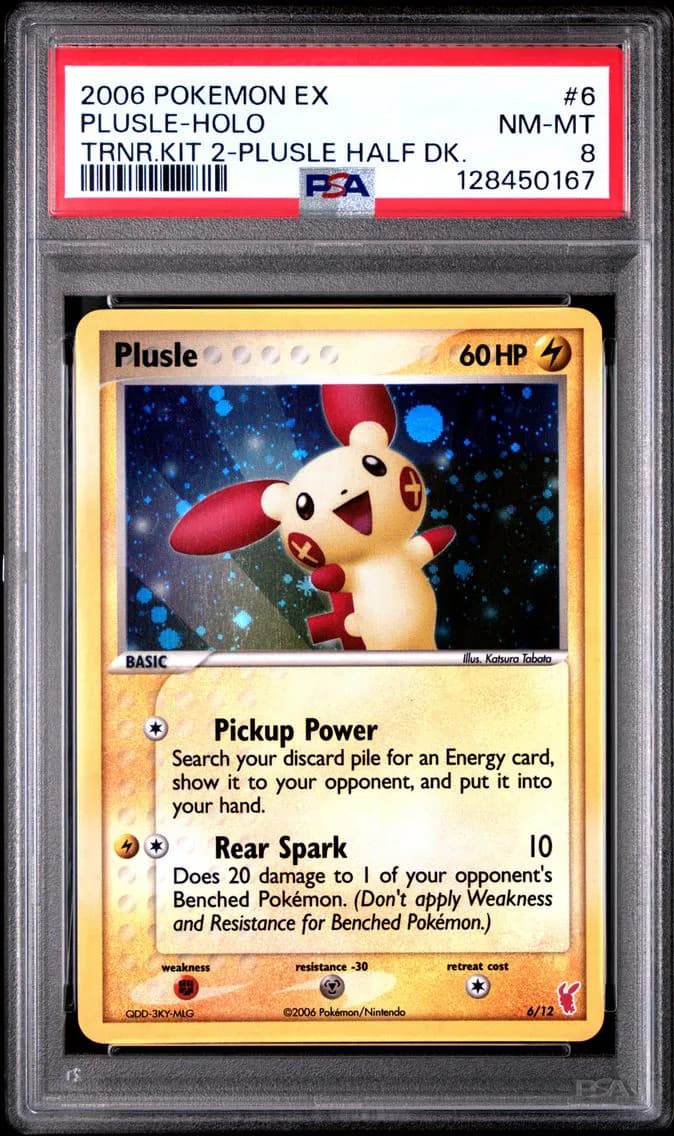 Plusle-Holo, EX Trainer Kit 2 Plusle Half Deck, PSA 8