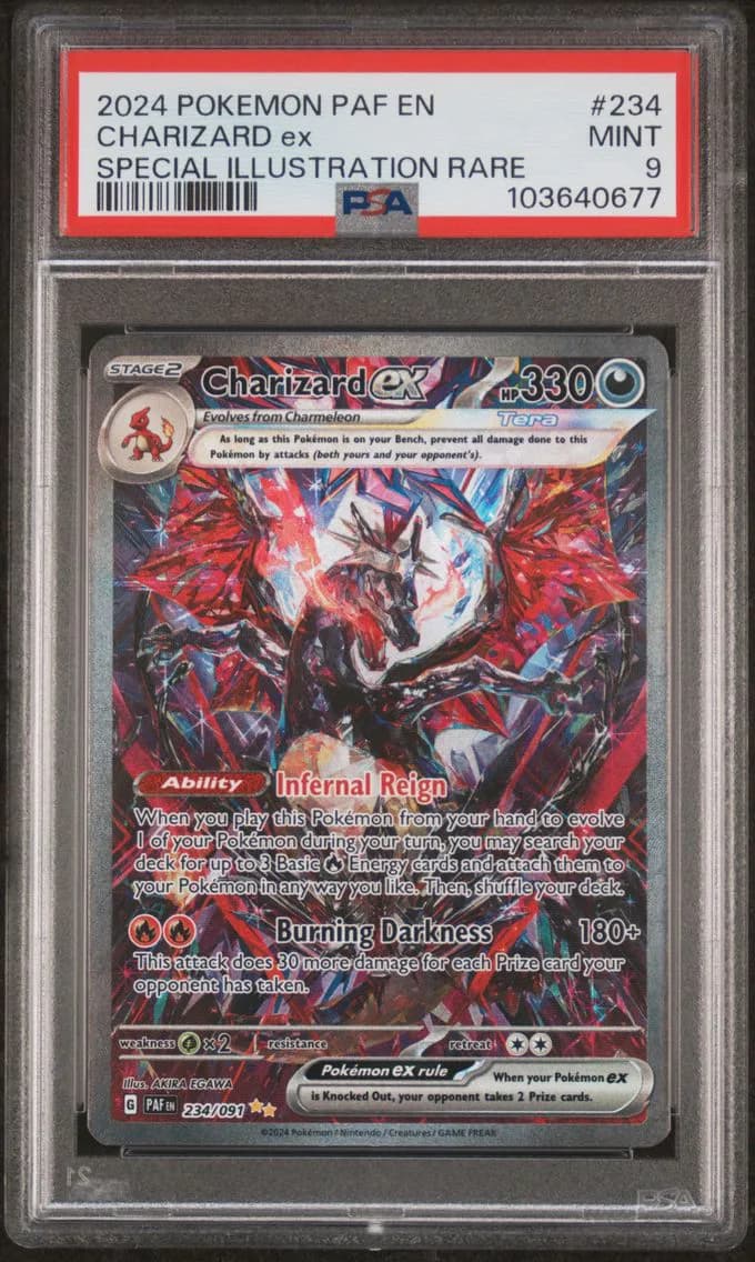Charizard ex, Paldean Fates, PSA 9