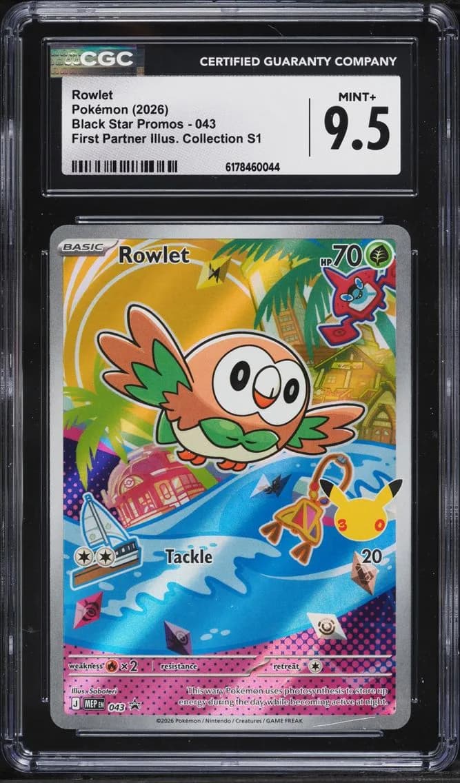 Rowlet, Black Star Promos - Mega Evolution MEP EN, CGC 9.5